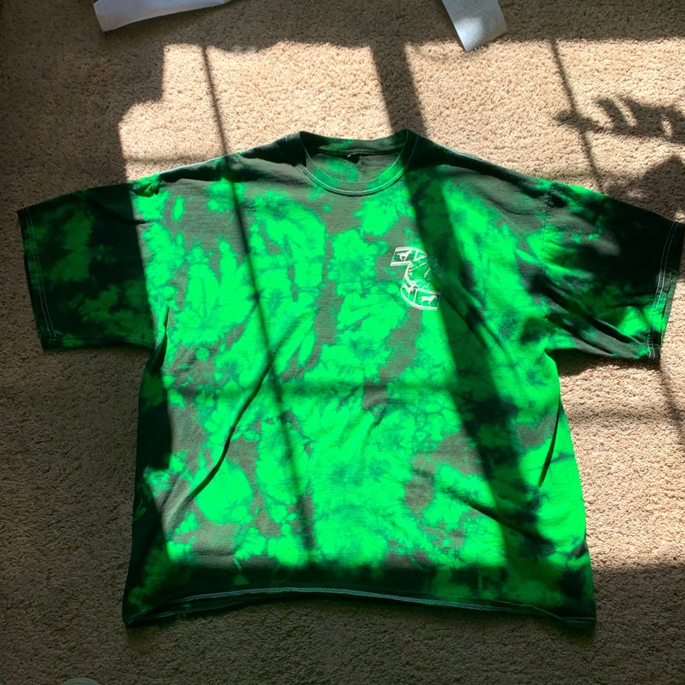 Green and Black Tie Dye T- Shirt